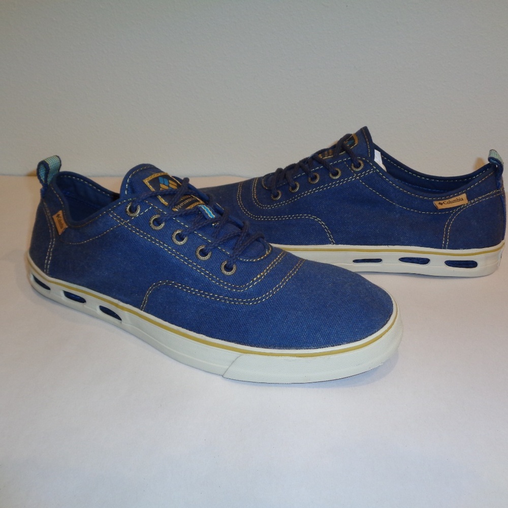 Columbia VULC N VENT Blue Canvas Sneakers - Picture 6 of 8